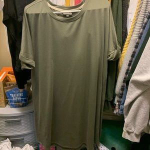 Olive green T-shirt dress